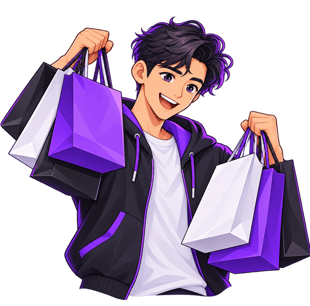 Client avec des sacs de shopping